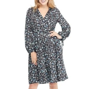 Gal Meets Glam Hope Satinique Tie Cuff Dress